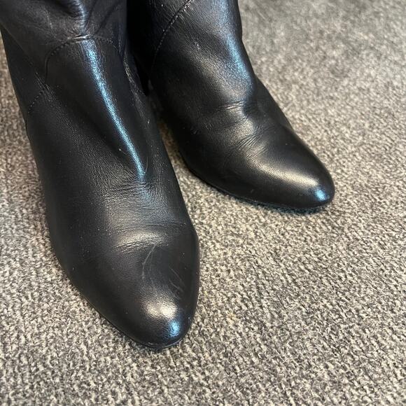 Mister Shoes Black Knee Boots By Markon Footwear Size 5 Classic Witchy Pirate - Picture 7 of 8